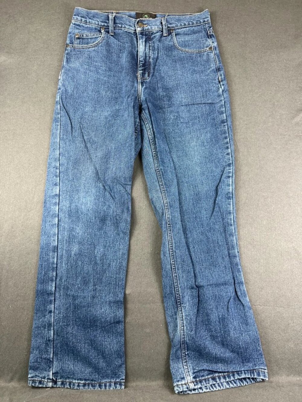 Vintage Redhead Mens Blue Denim Straight Jeans Relaxed Fit Flannel Lined 32x30